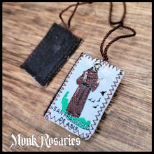 Load image into Gallery viewer, Saint Francis of Assisi Scapular -  Brown Wool Mexican Scapulars
