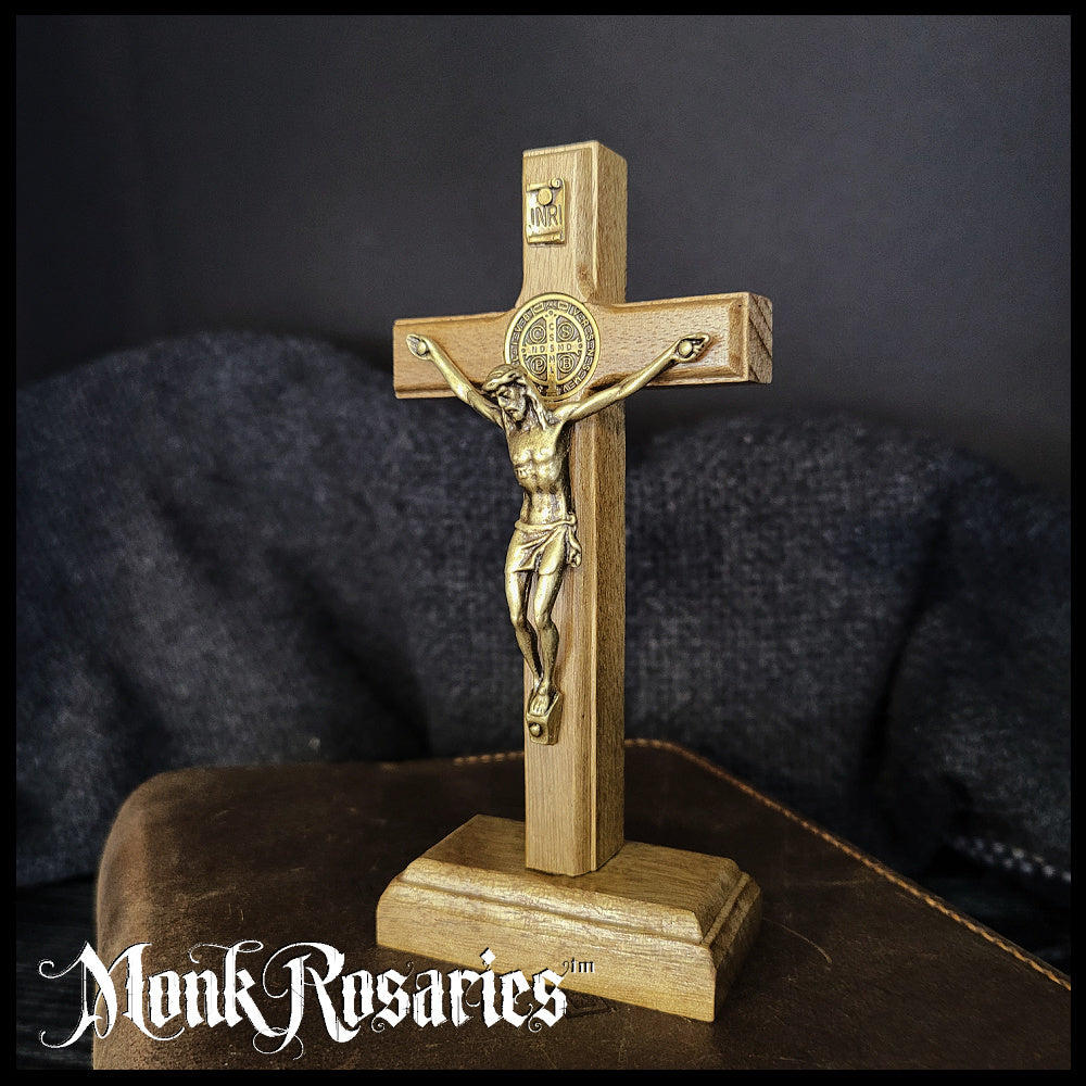 Walnut Table or Wall Crucifix - Beautiful Quality and Detail