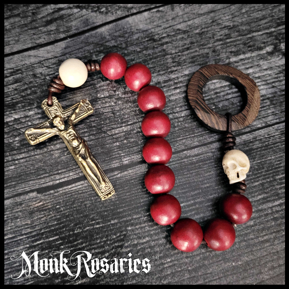 Olde World Memento Mori Pater Noster Rosary Beads