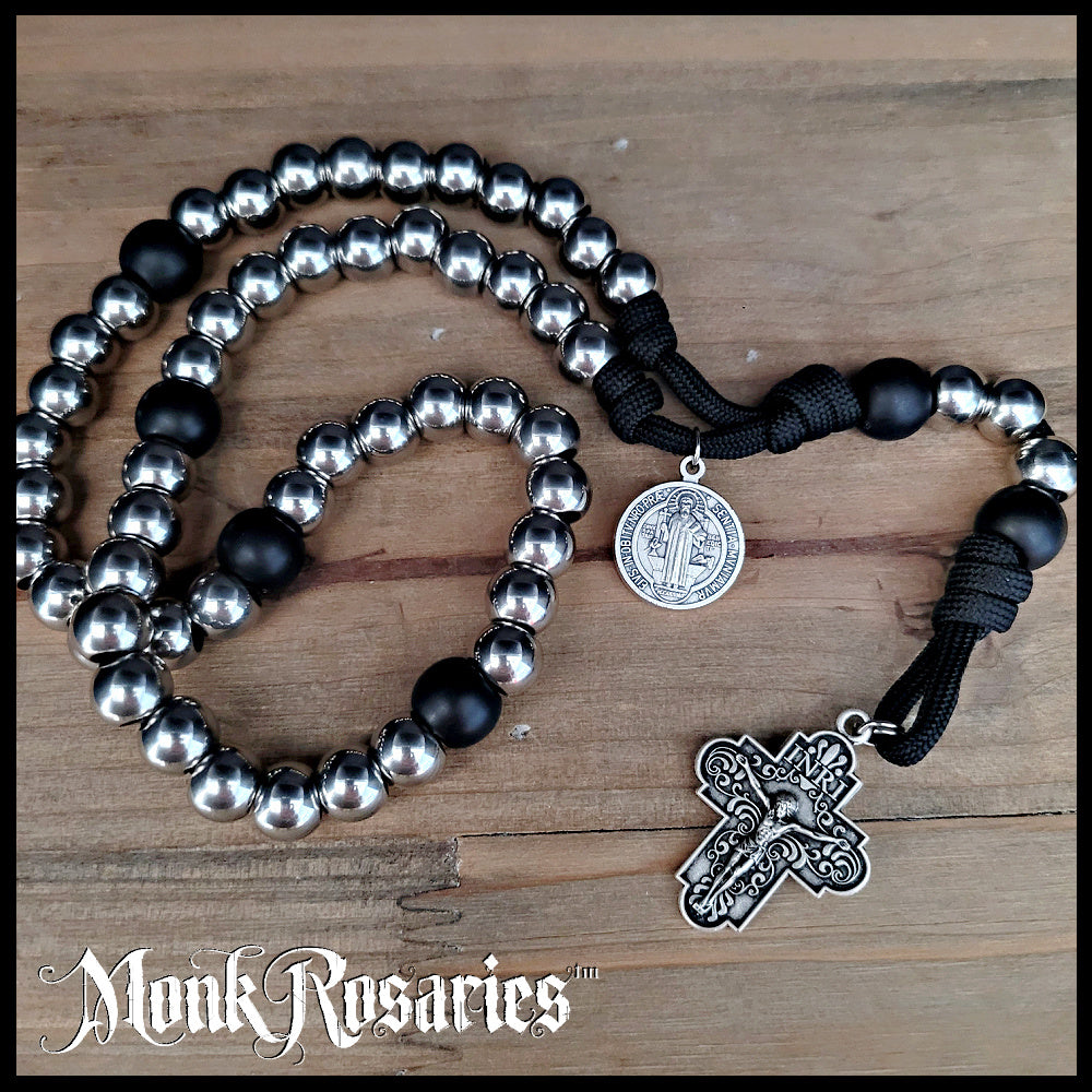 Bold Unbreakable St. Benedict Paracord Rosary – Monk Rosaries