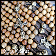 Load image into Gallery viewer, Handmade Walnut Rosary Beads with Bronze Crucifix
