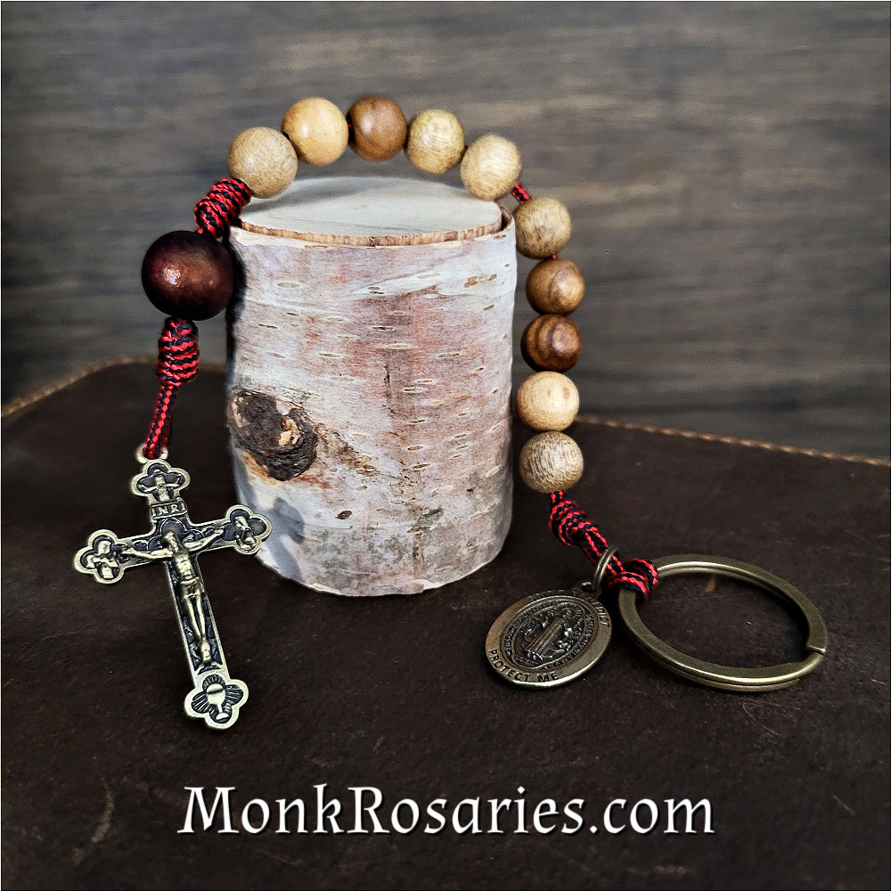 Olde World One Decade Finger Loop Rosary with Devotional Medal