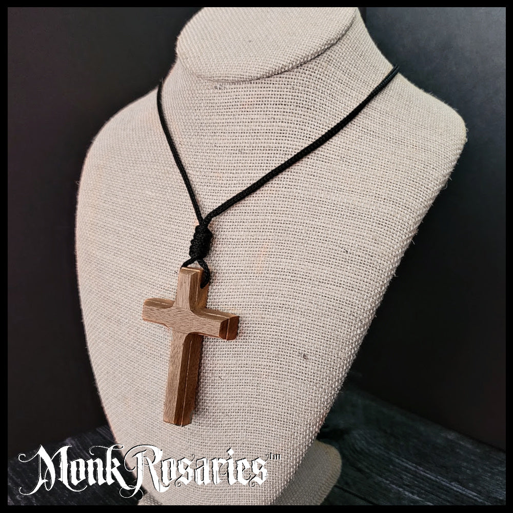  Wooden Cross Necklace, Christian gift, Faith Cross