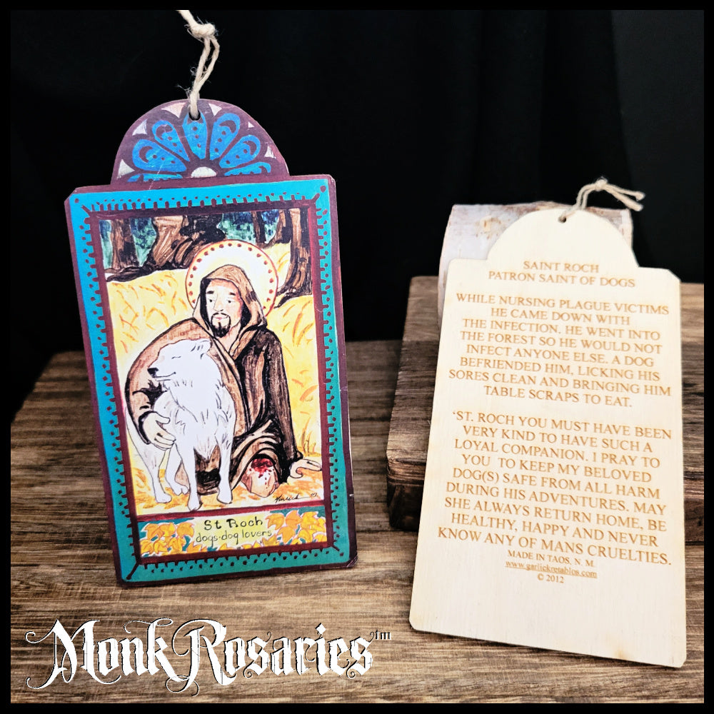 Catholic Devotional Retablos Folk Art on Wood Plaques